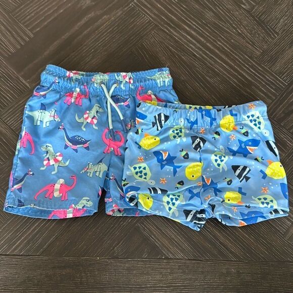 Cat and Jack Swimsuit, shorts, Koala kids Swimsuit, blue, pink, size 12 months - Picture 1 of 4
